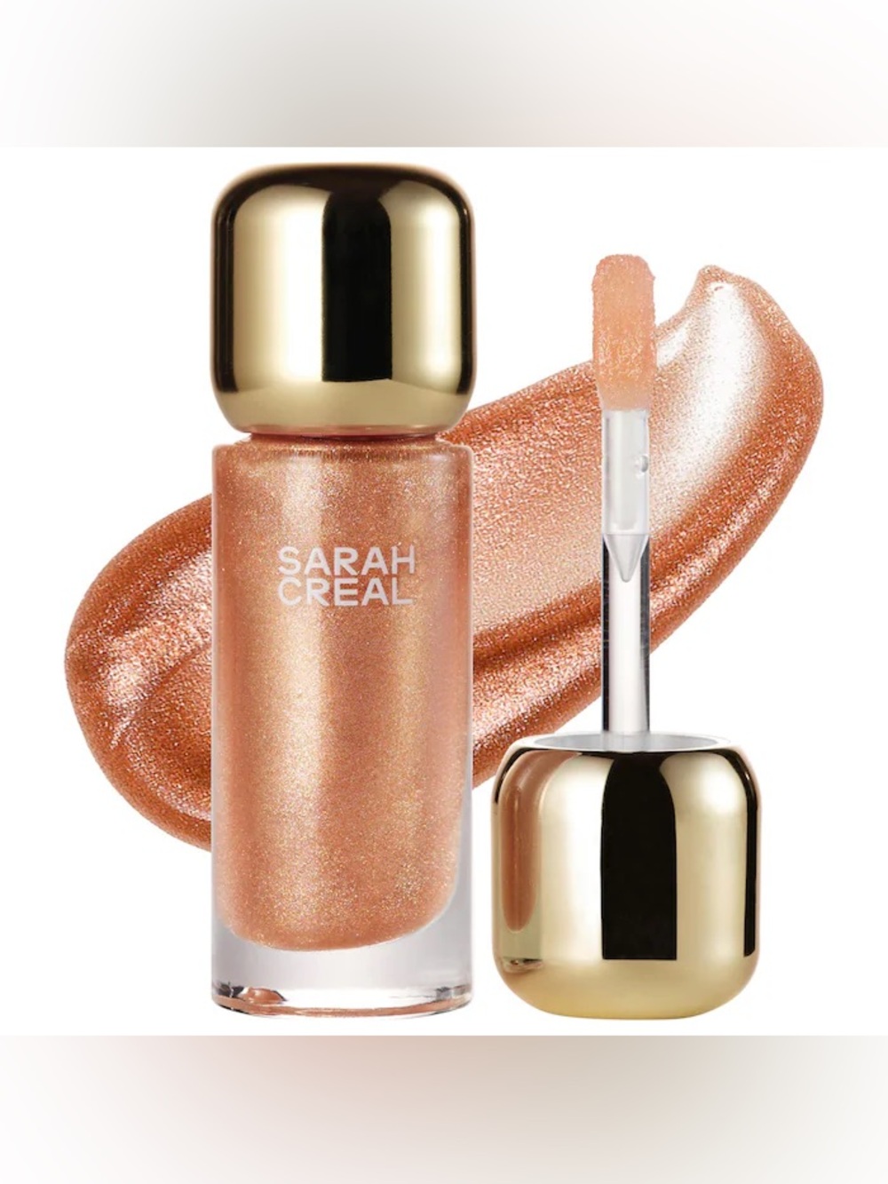 New Sarah Creal No Further Questions High Glide Peptide Lip Gloss On Top